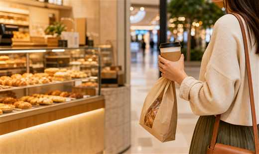 London Layers pickup counter with pastry display